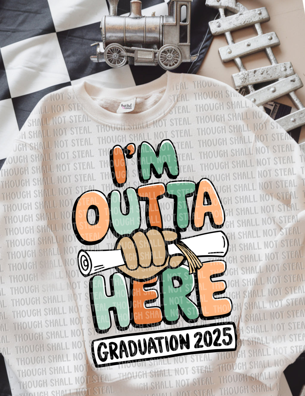 22-55 I'm Outta Here Completed Tee