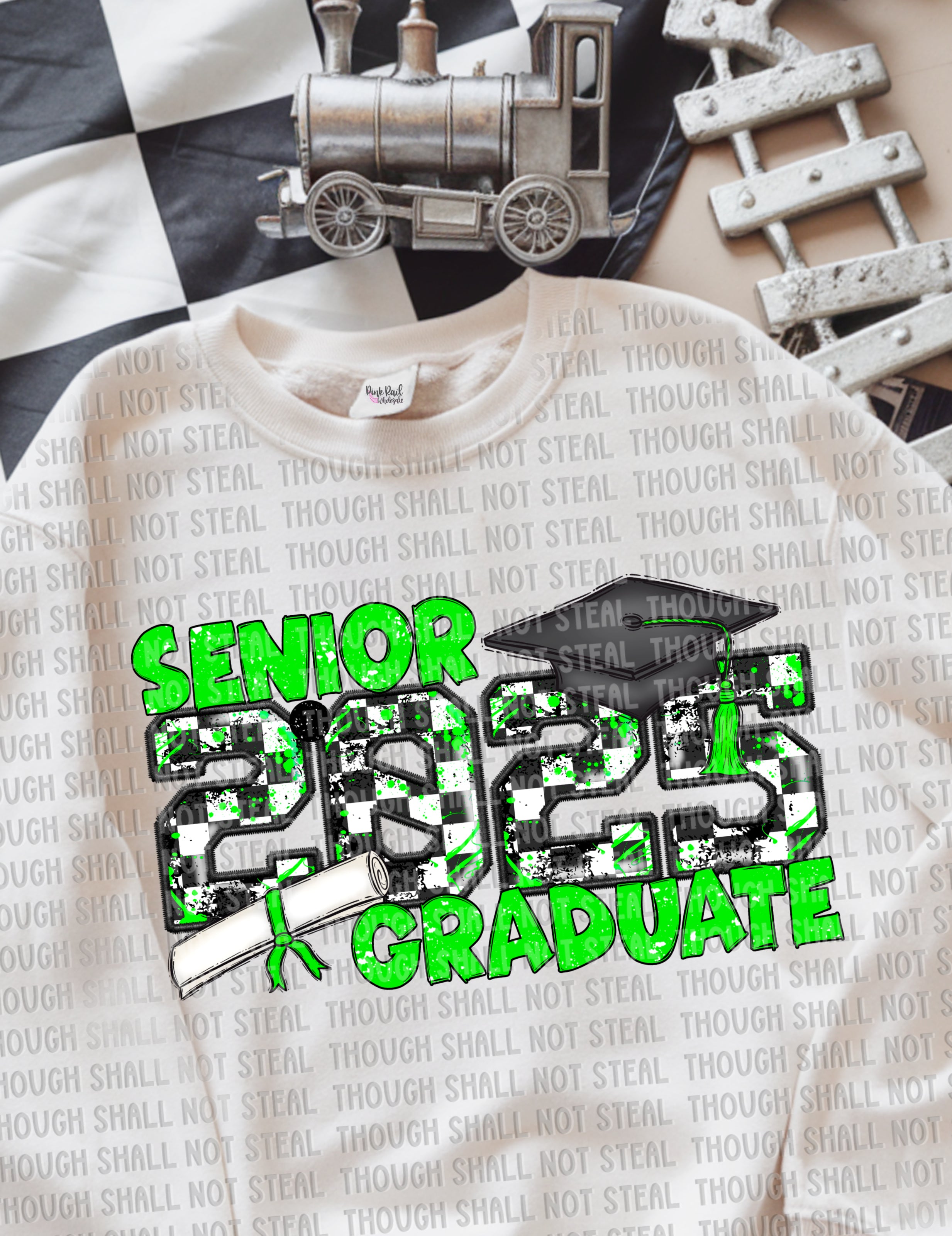 22-56 A Senior 2025 Graduate - Green DTF TRANSFER ONLY