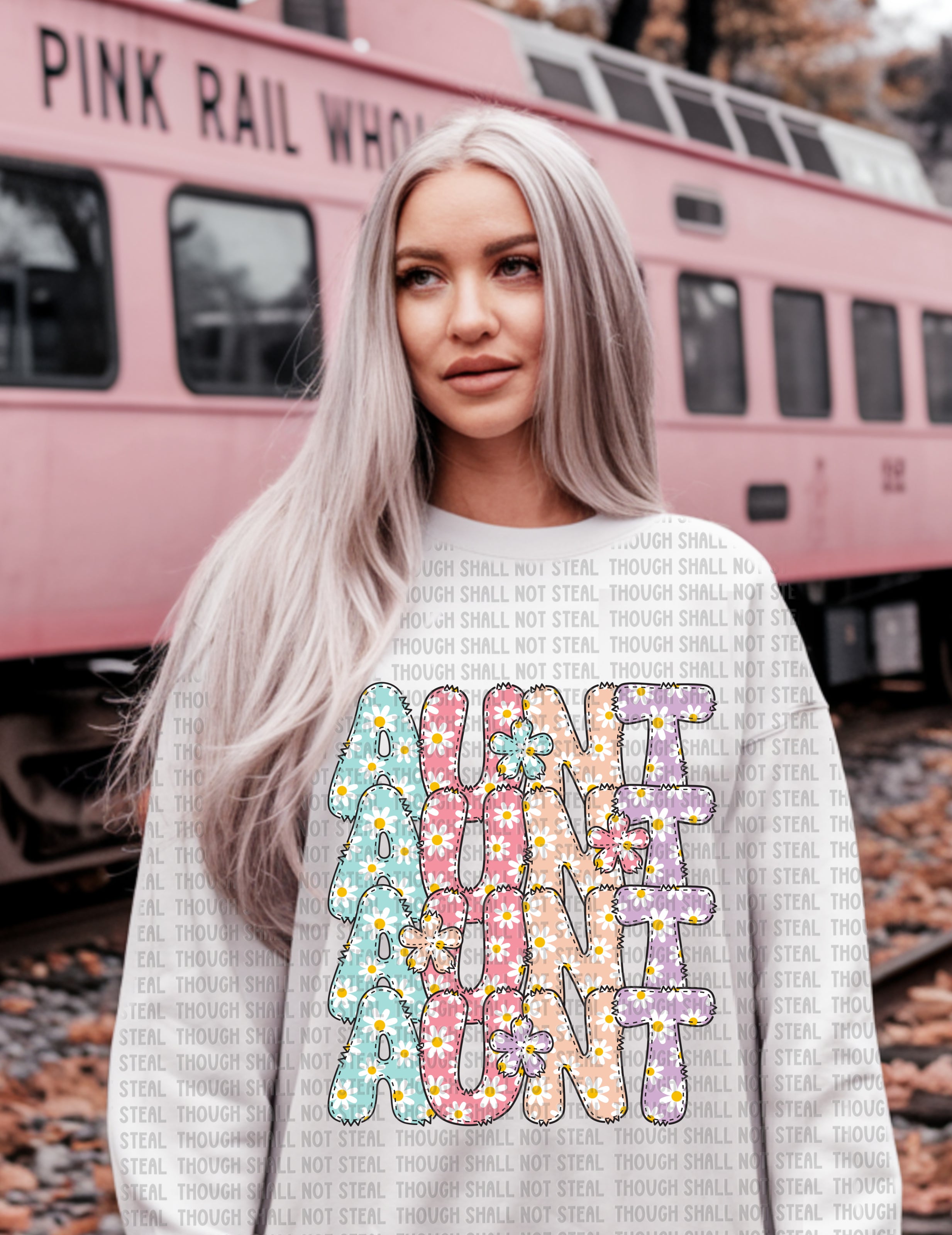 23-10 Floral Aunt DTF Transfer ONLY