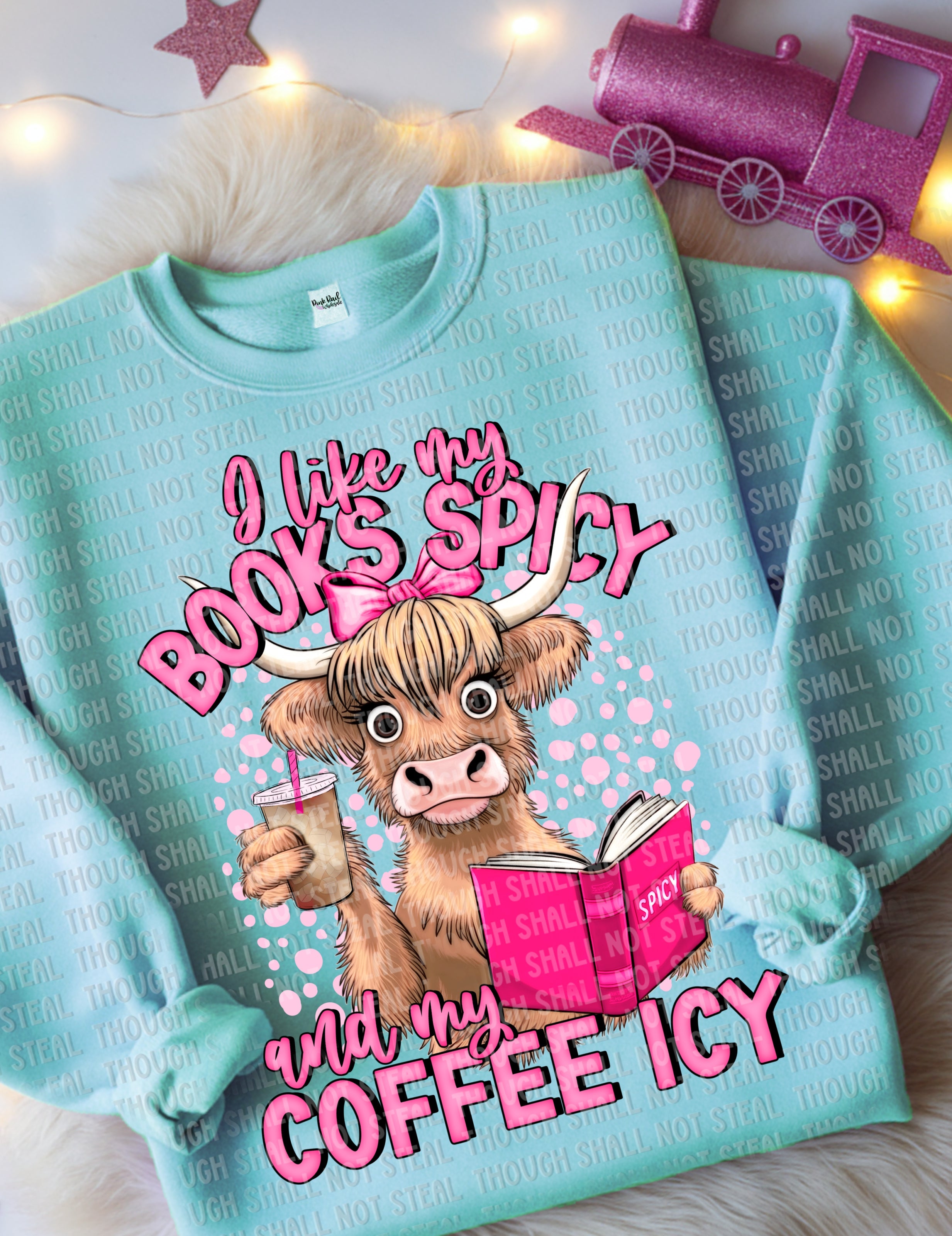 24-12 I like my Books Spicy and My Coffee Icy Completed Tee