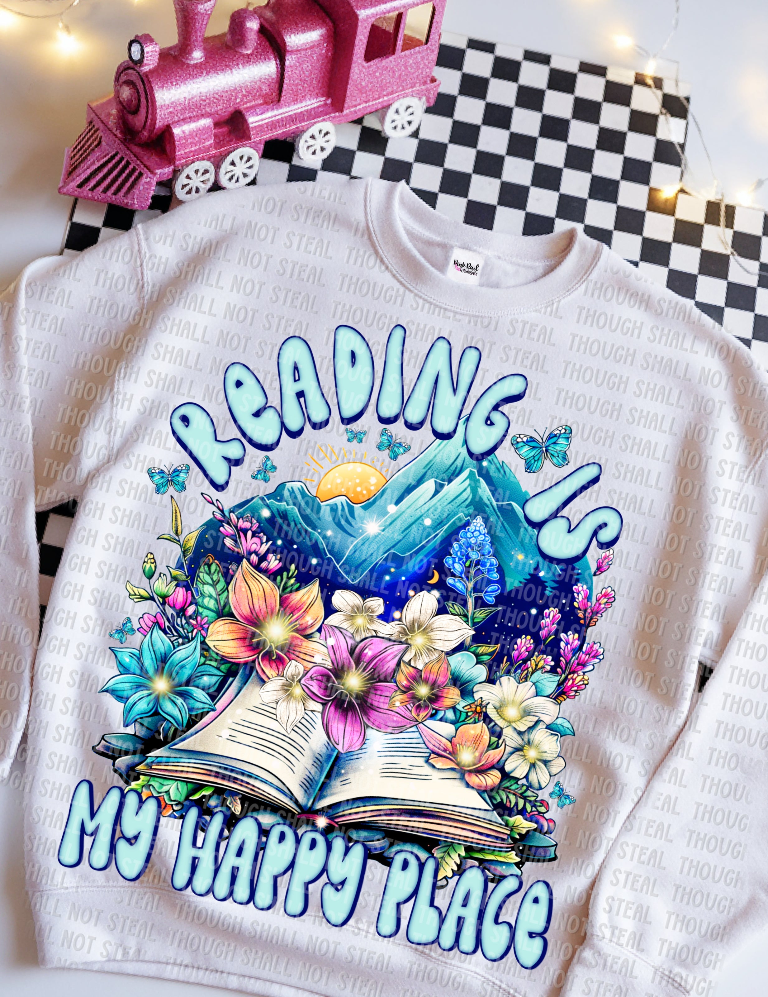 24-16 Reading Is My Happy Place Completed Tee