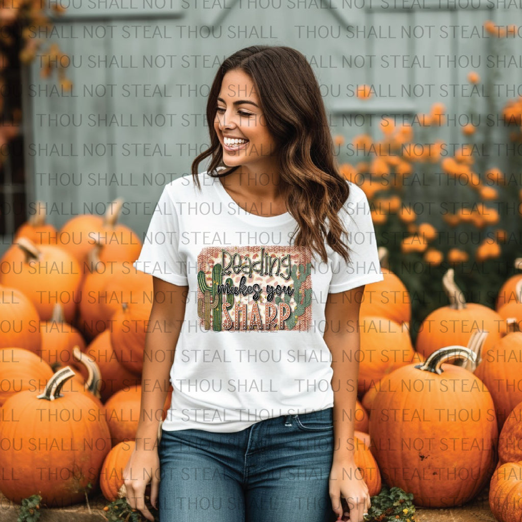24-41 Reading Makes You Sharp Completed Tee