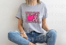 Load image into Gallery viewer, 45-09 Breast cancer awareness leopard  Completed Tee
