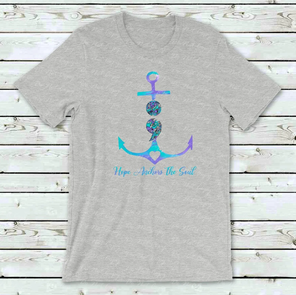 26-103 Hope Anchors the Soul Suicide Awareness Completed Tee