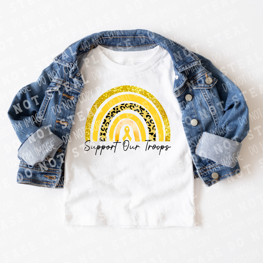 26-122 Support Our Troops Rainbow DTF TRANSFER ONLY