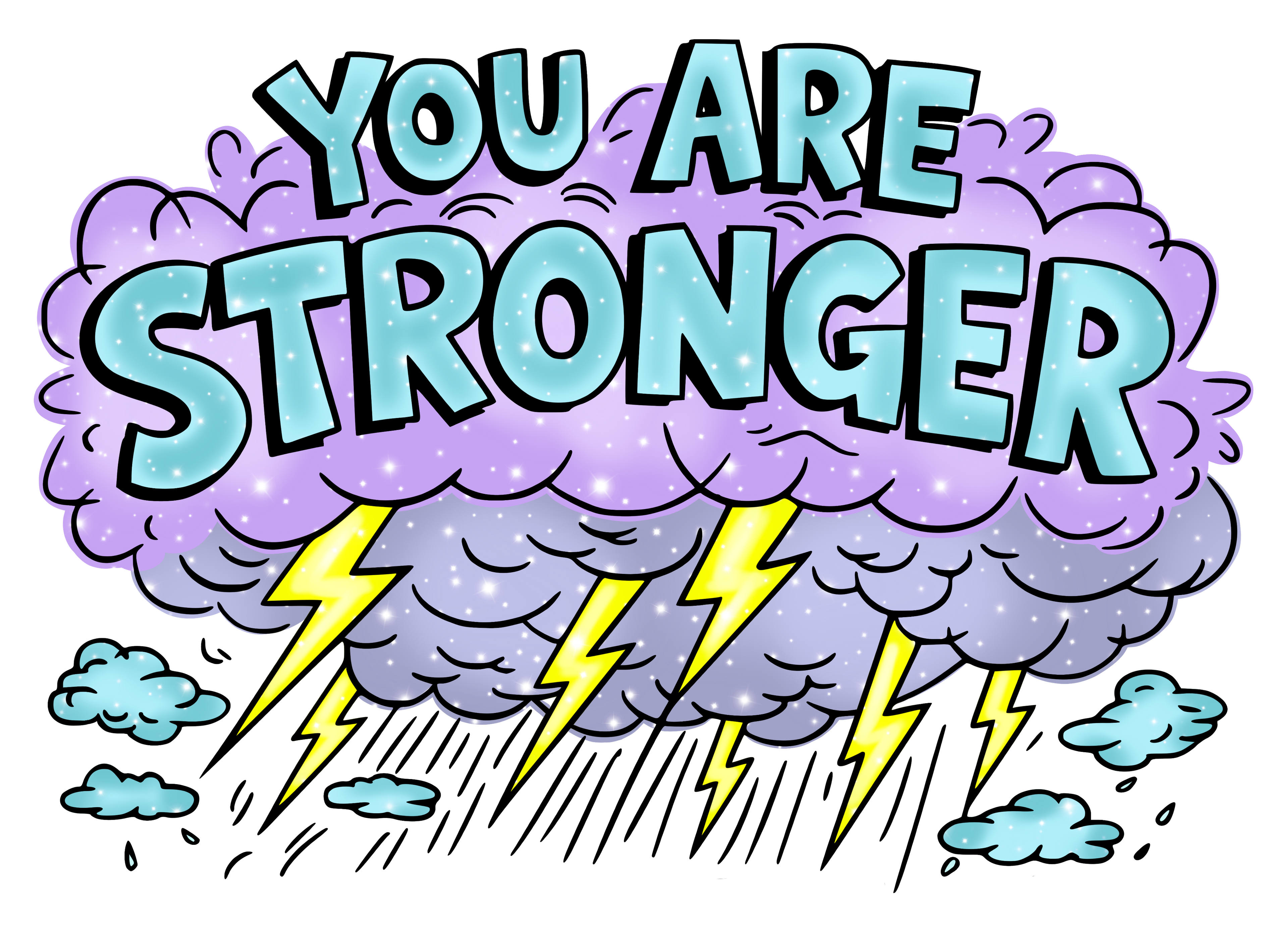 26-141 A Pocket_With_Words_glitter_Stronger_than_the_storm_with_sparkles DTF TRANSFER ONLY