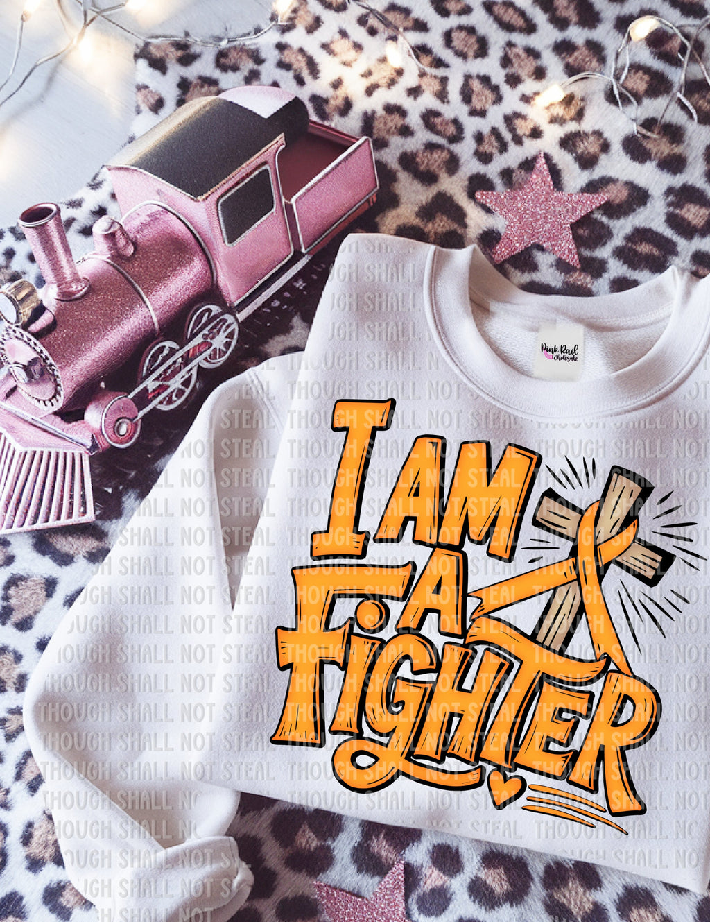 26-156 Orange - I Am A Fighter Completed Tee