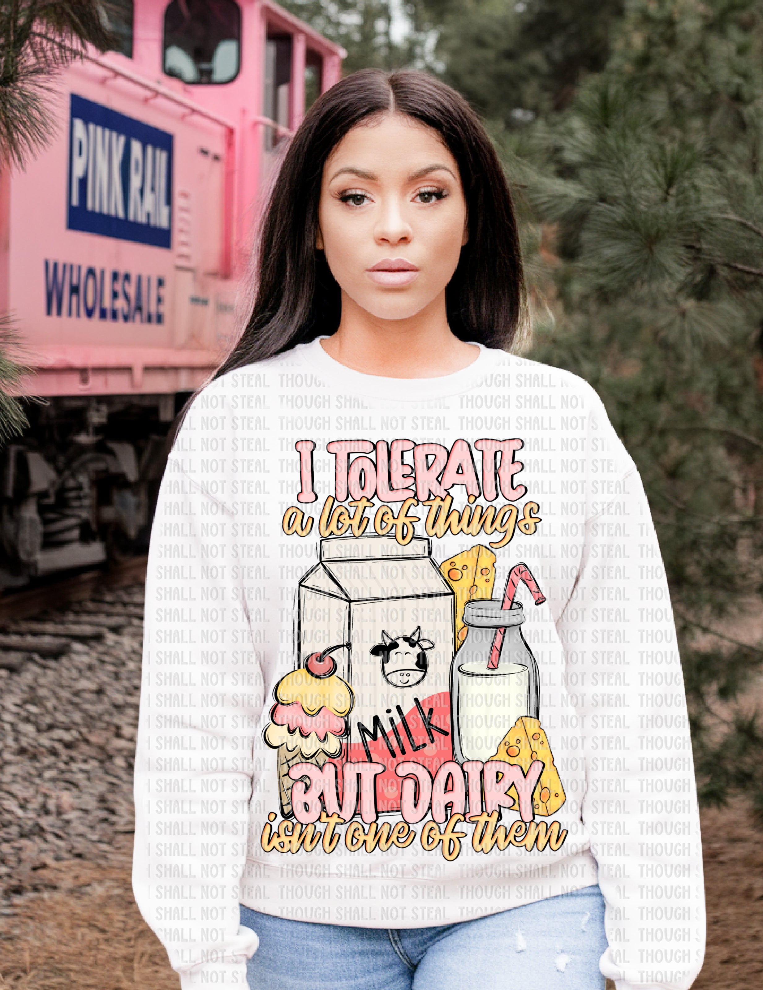 26-174 I Tolerate a Lot of Things but Dairy isn_t one of them Completed Tee