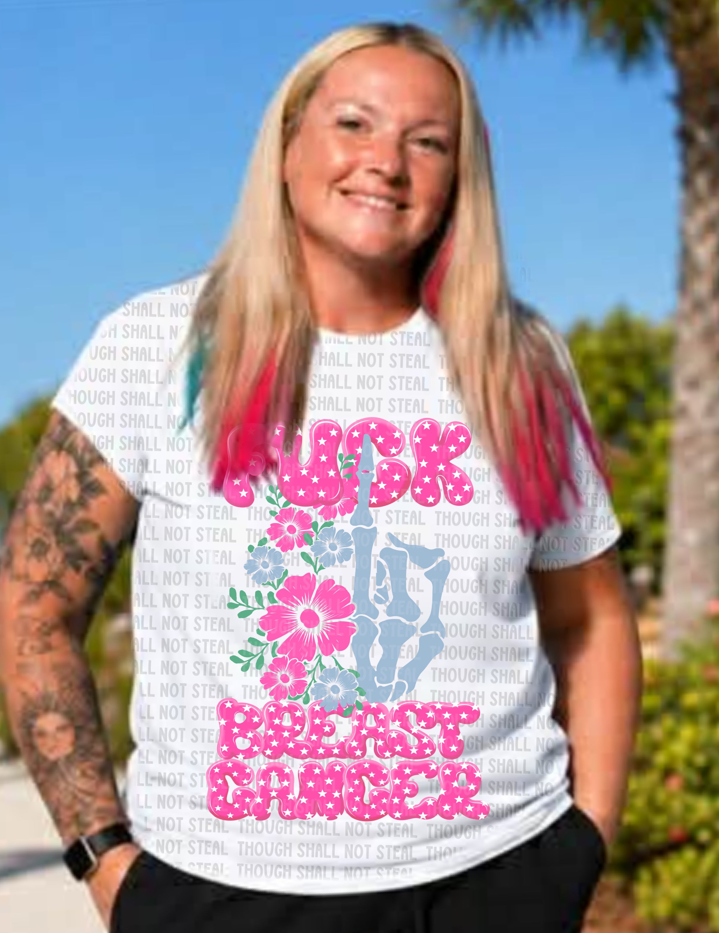 26-182 Fck Breast Cancer DTF TRANSFER ONLY