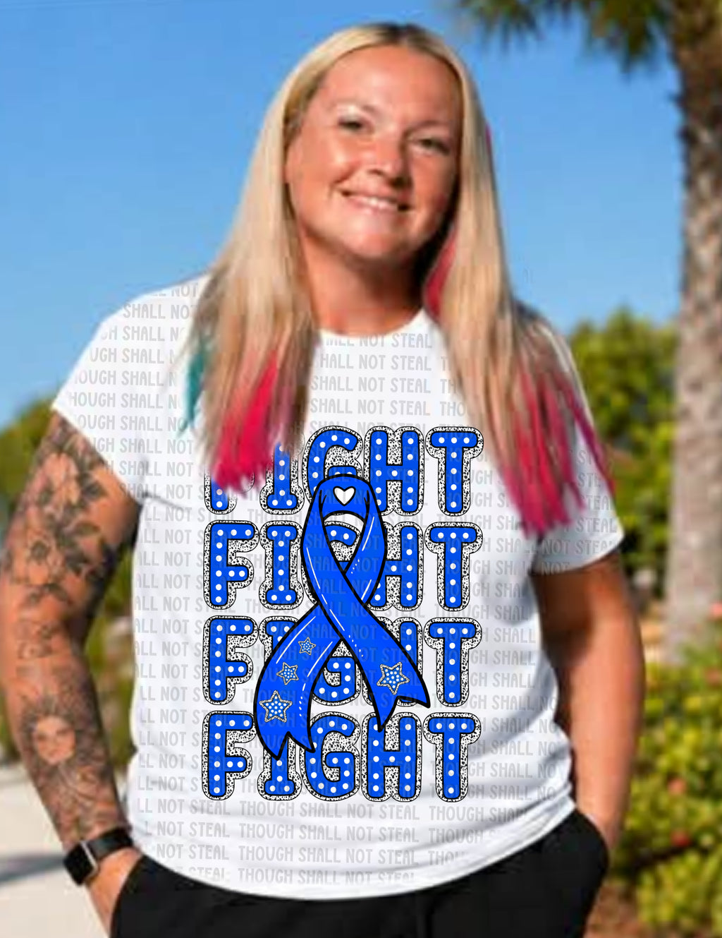 26-183 Fight fight fight (Choose Color) DTF TRANSFER ONLY