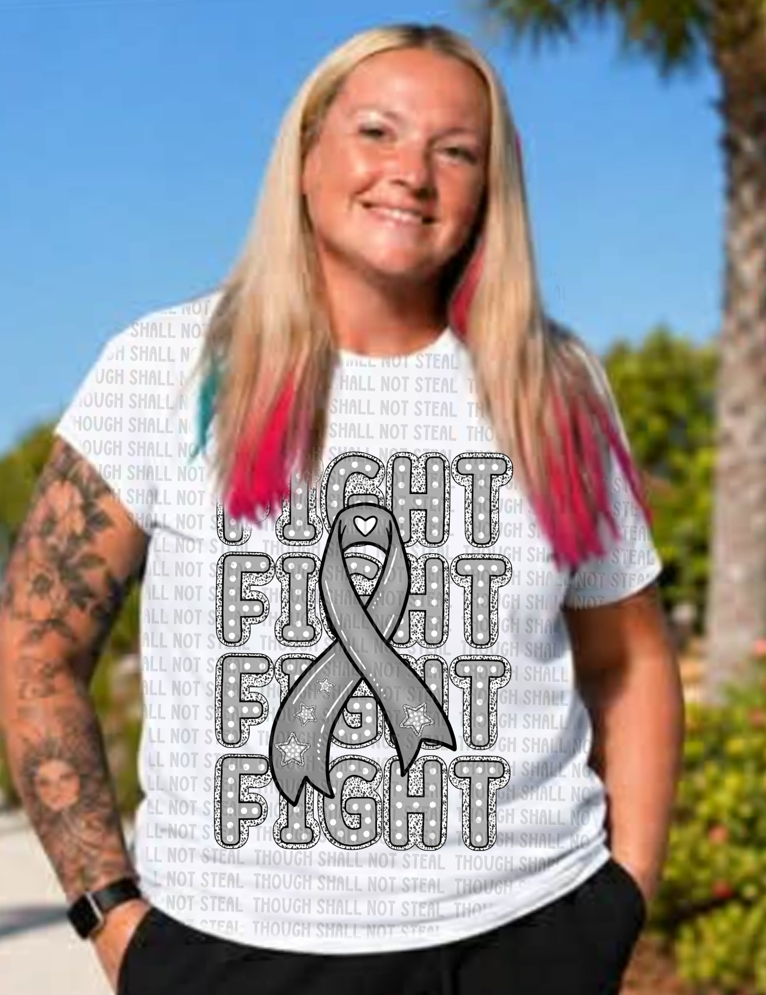 26-183 Fight fight fight (Choose Color) DTF TRANSFER ONLY
