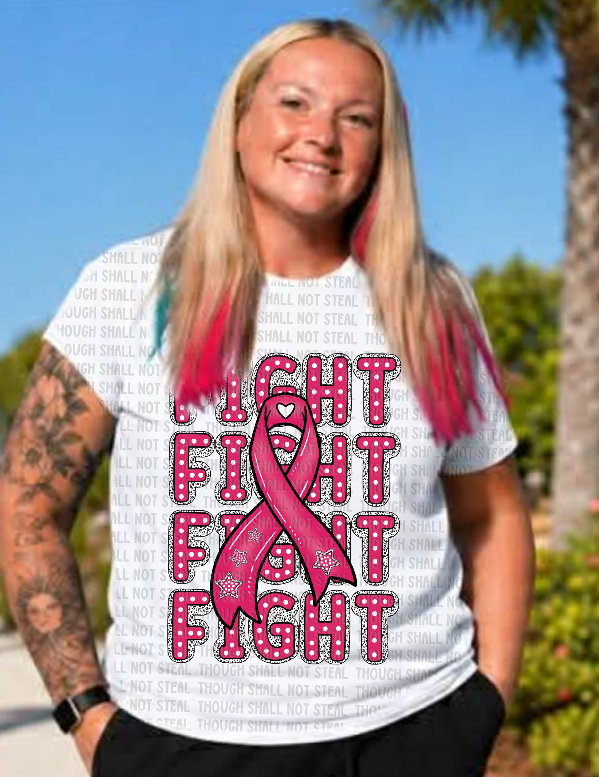 26-183 Fight fight fight (Choose Color) DTF TRANSFER ONLY