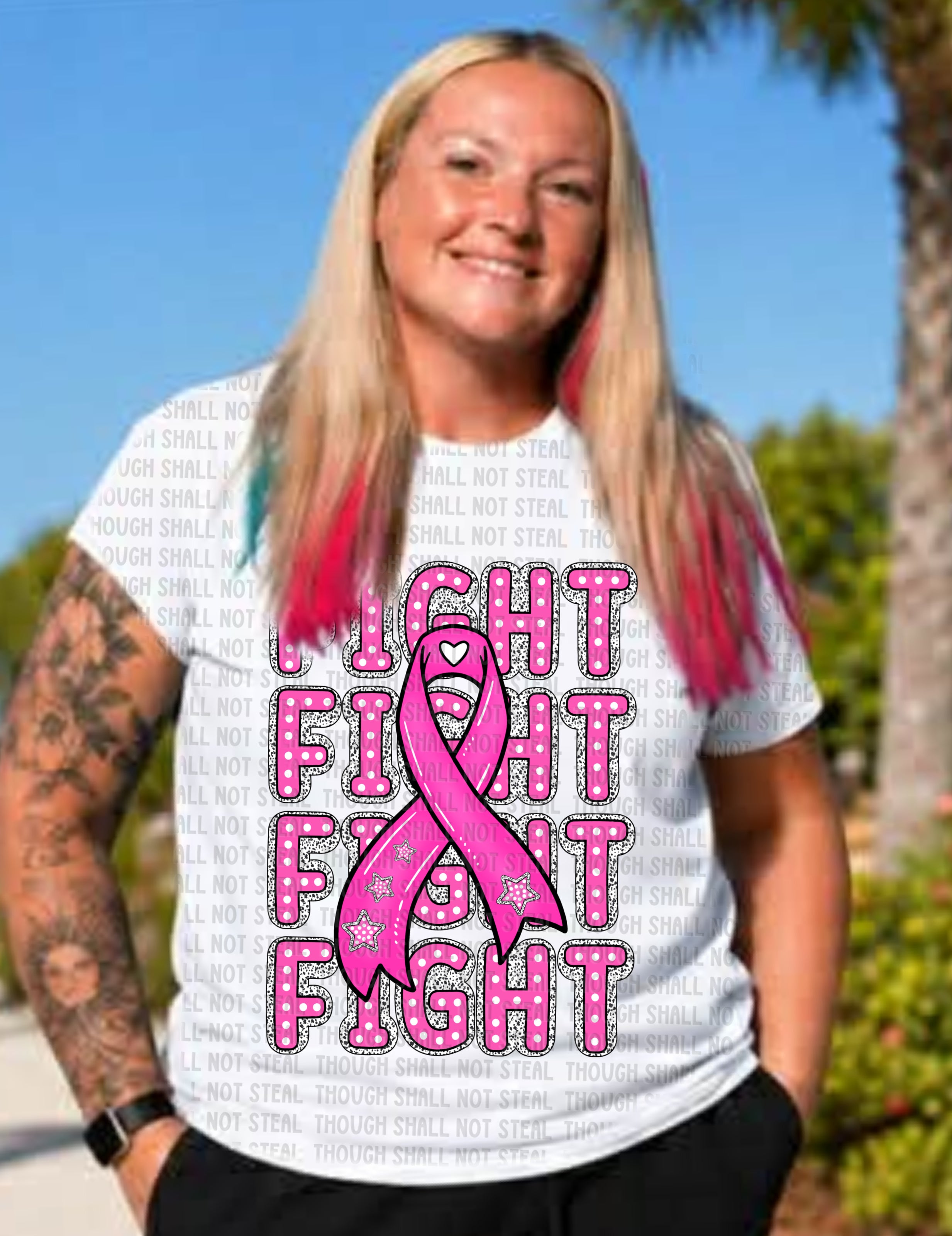 26-183 Fight fight fight (Choose Color) DTF TRANSFER ONLY