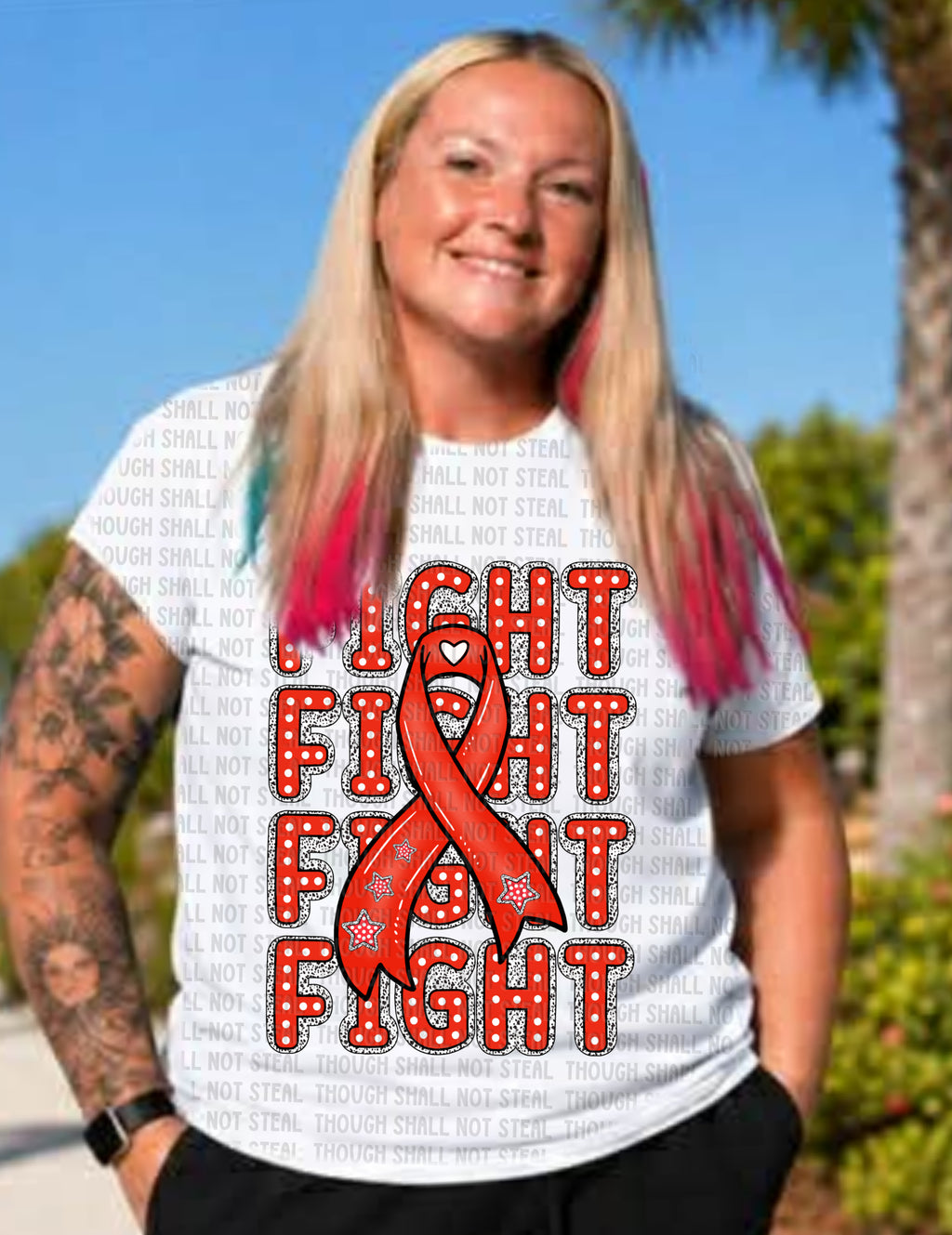 26-183 Fight fight fight (Choose Color) DTF TRANSFER ONLY