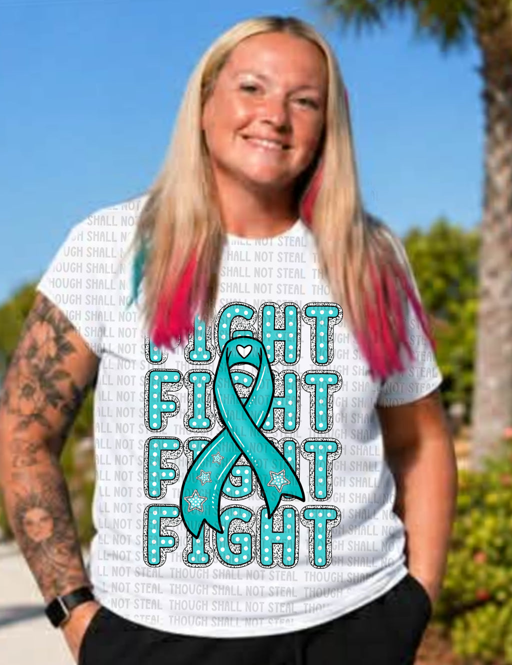 26-183 Fight fight fight (Choose Color) DTF TRANSFER ONLY