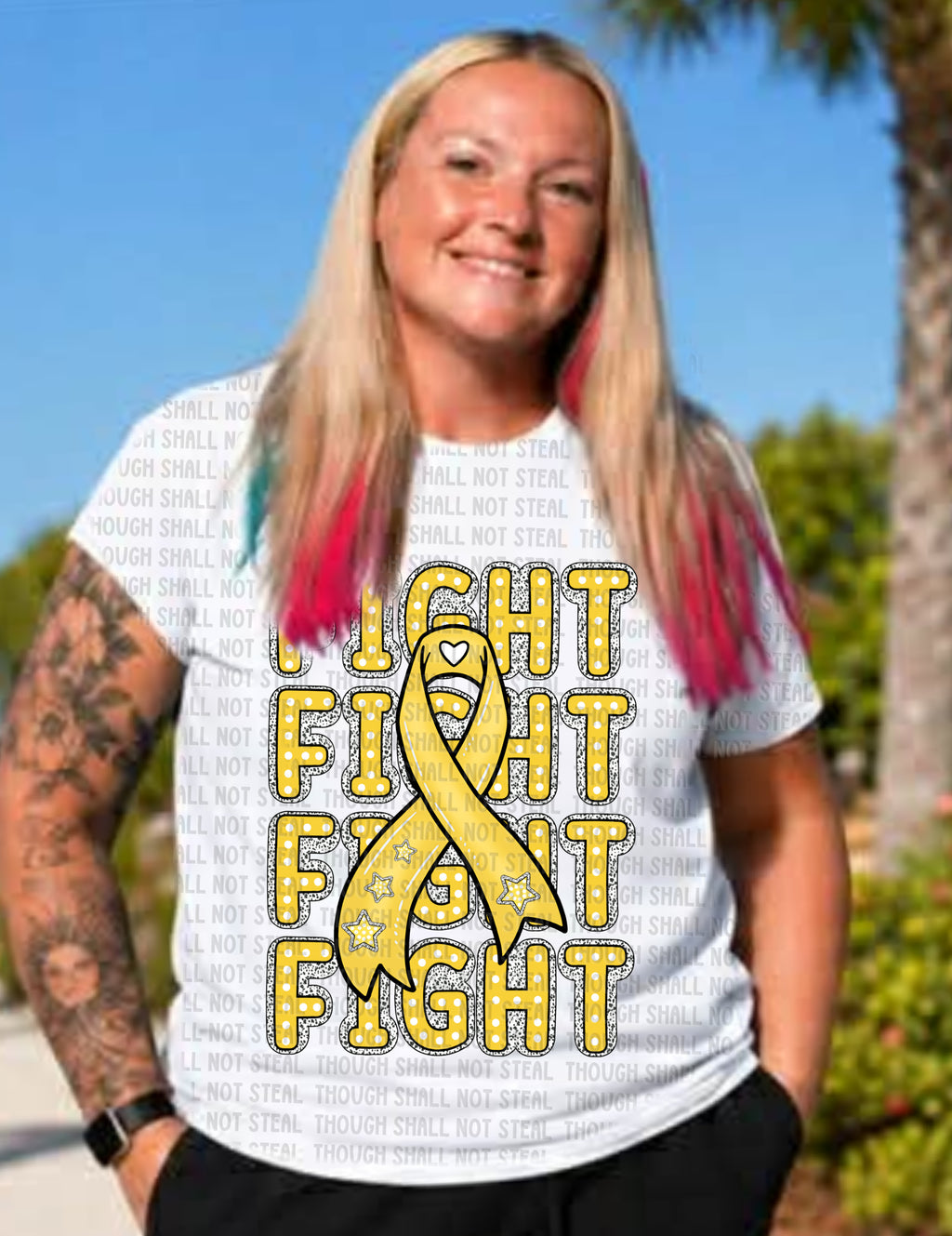 26-183 Fight fight fight (Choose Color) DTF TRANSFER ONLY