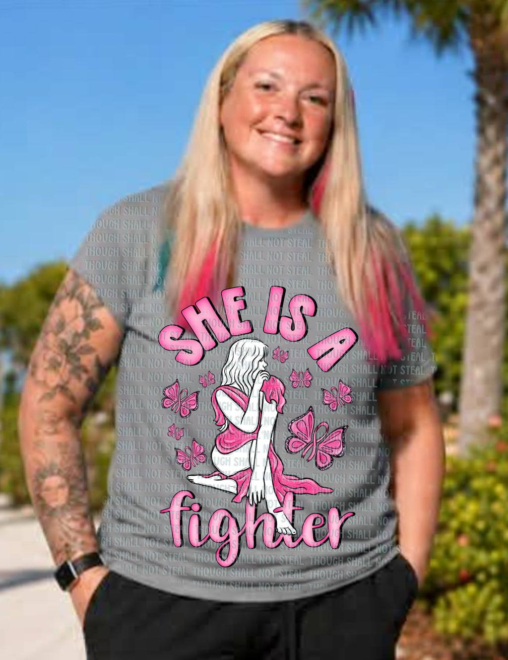 26-186 She is a fighter Completed Tee