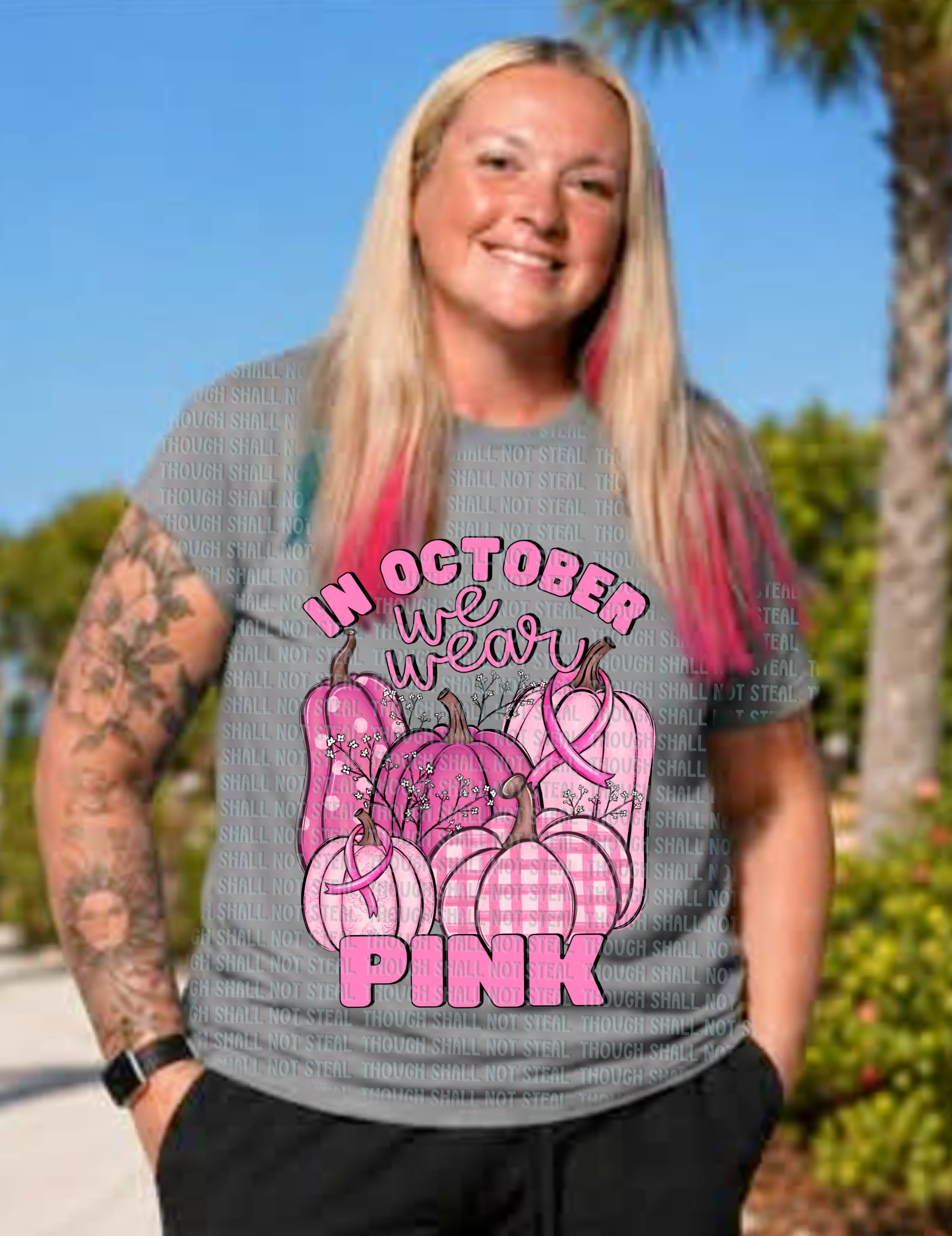 26-187 In October we wear pink DTF TRANSFER ONLY