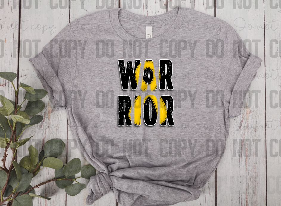 26-20 Warrior with yellow ribbon DTF TRANSFER ONLY