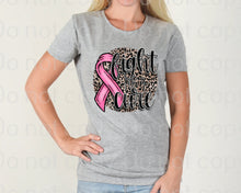 Load image into Gallery viewer, 45-23 Fight for a cure pink ribbon Breast Cancer Awareness Completed Tee
