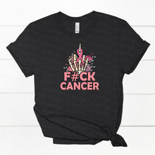 Load image into Gallery viewer, 45-79 f#ck cancer  Breast Cancer Awareness Completed Tee
