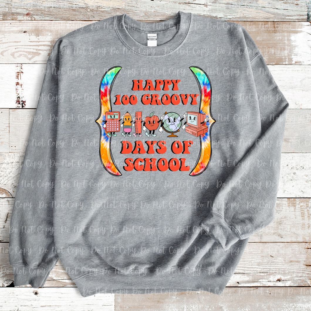 27-05 100 Groovy Days Of School Completed Tee