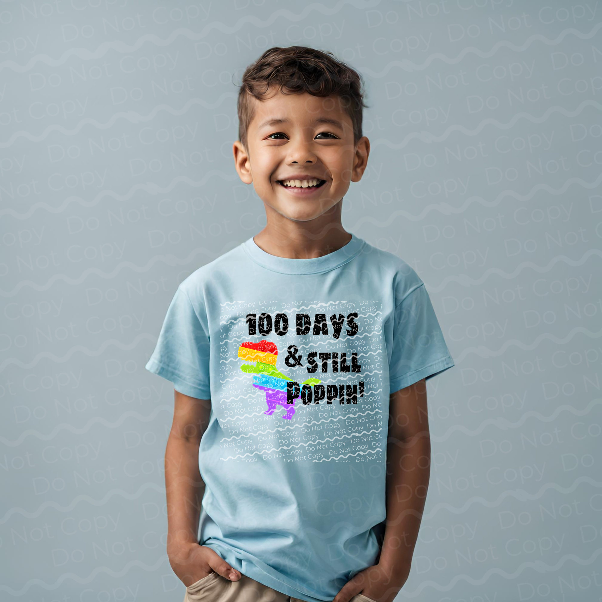 27-33 100 Days & Still Poppin Dino Pop It  DTF TRANSFER ONLY