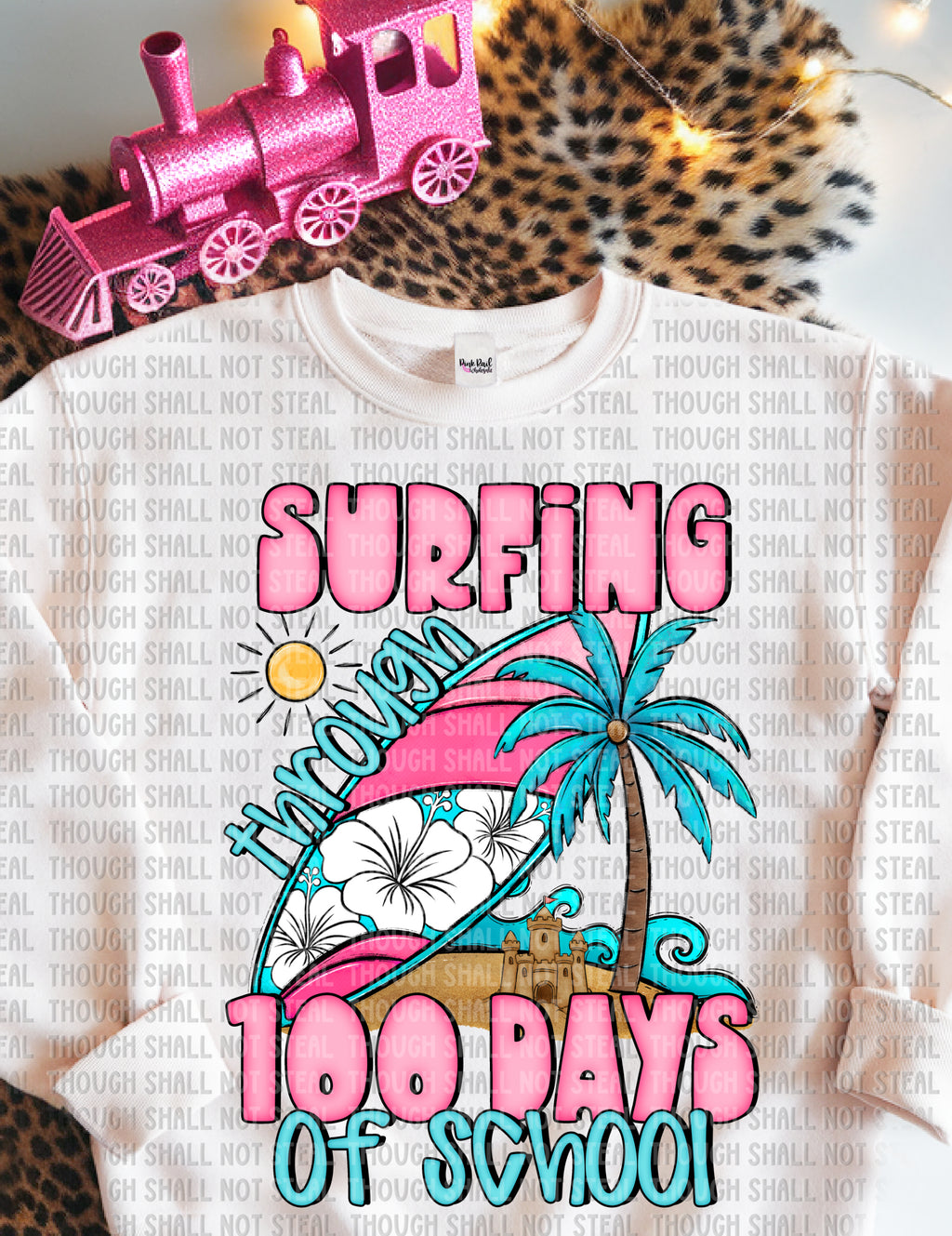 27-45 Surfing through 100 days Completed Tee
