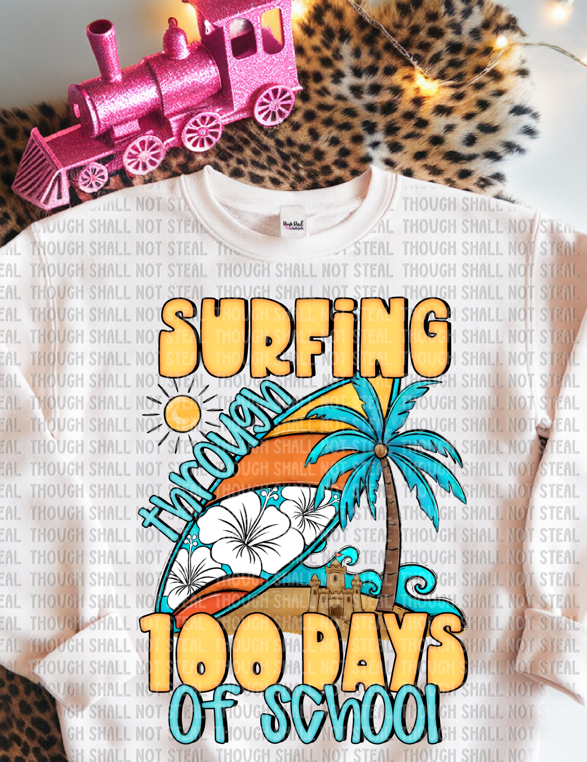 27-45 Surfing through 100 days Completed Tee