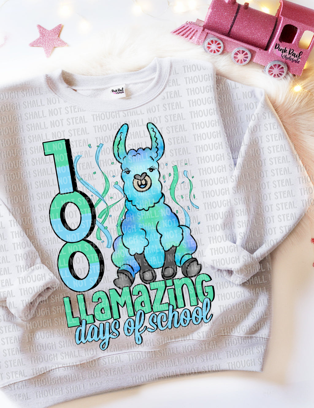 27-47 100 Llamazing days Completed Tee