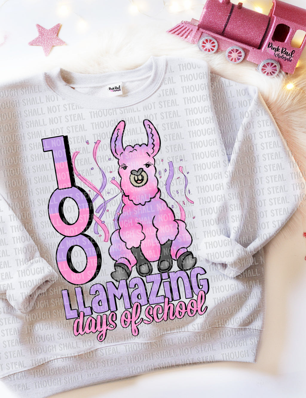 27-47 100 Llamazing days Completed Tee