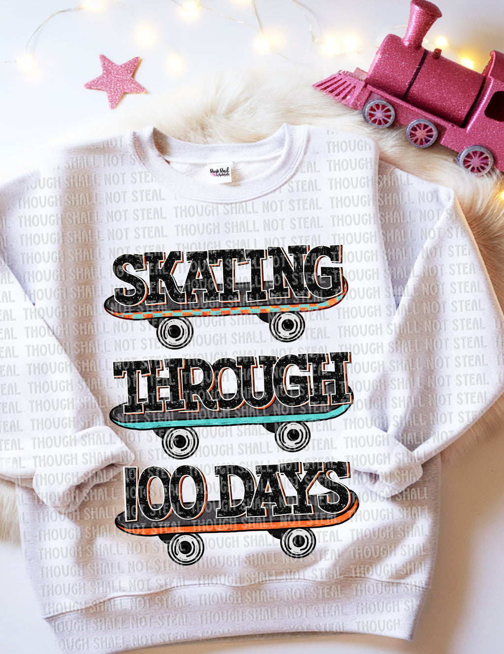 27-49 Skating through 100 Days Completed Tee