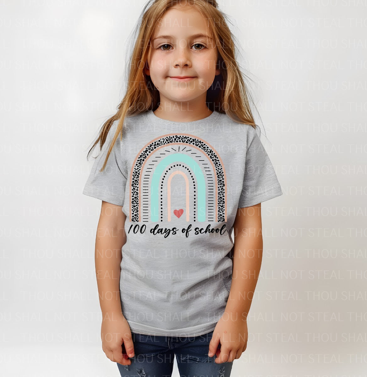 27-67 100 Days of School Rainbow DTF TRANSFER ONLY