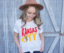 Load image into Gallery viewer, 30-11 Kansas City Leopard Bolt Completed Tee
