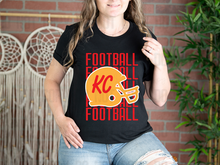 Load image into Gallery viewer, 30-14 KC Football Stack Completed Tee
