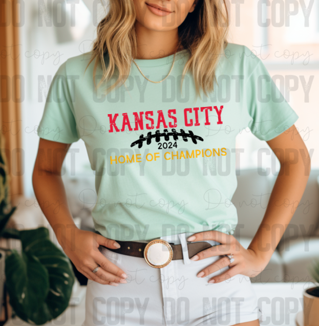 30-186 Kansas City Home Of Champions RBY PGB DTF TRANSFER ONLY