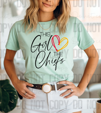 Load image into Gallery viewer, 30-188 This Girls Loves Thé Chiefs PGB Completed Tee
