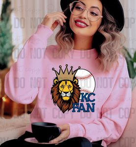 30-209 KC BASEBALL FAN PGB KC DTF TRANSFER ONLY