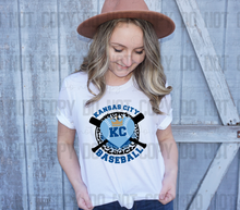 Load image into Gallery viewer, 30-211 KC Baseball Heart PGB KC Completed Tee
