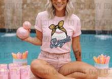 Load image into Gallery viewer, 30-226b Shimmer Faux Sequin Baseball PGB KC Completed Tee
