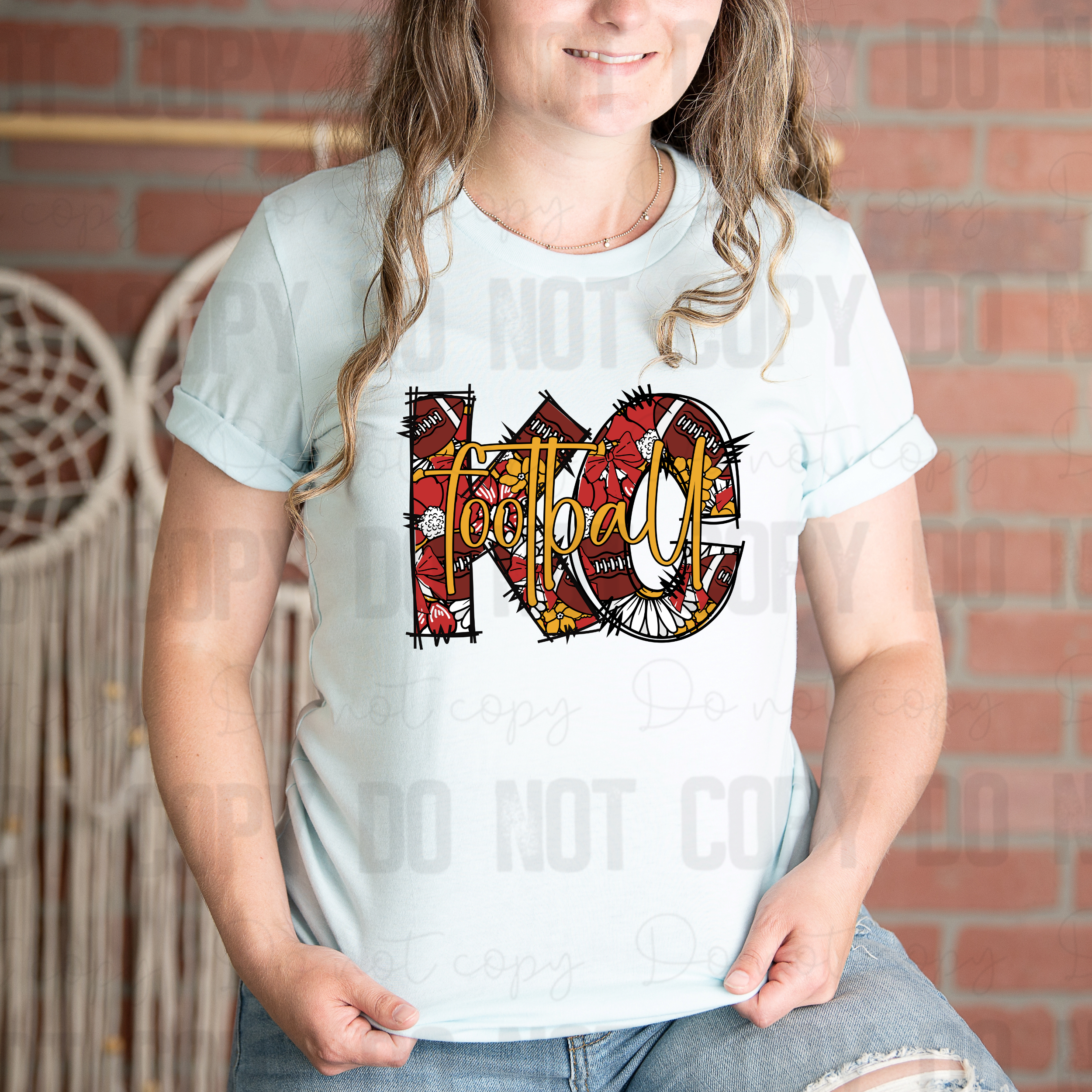 30-229 Floral KC Football PGB KC Completed Tee (Copy)