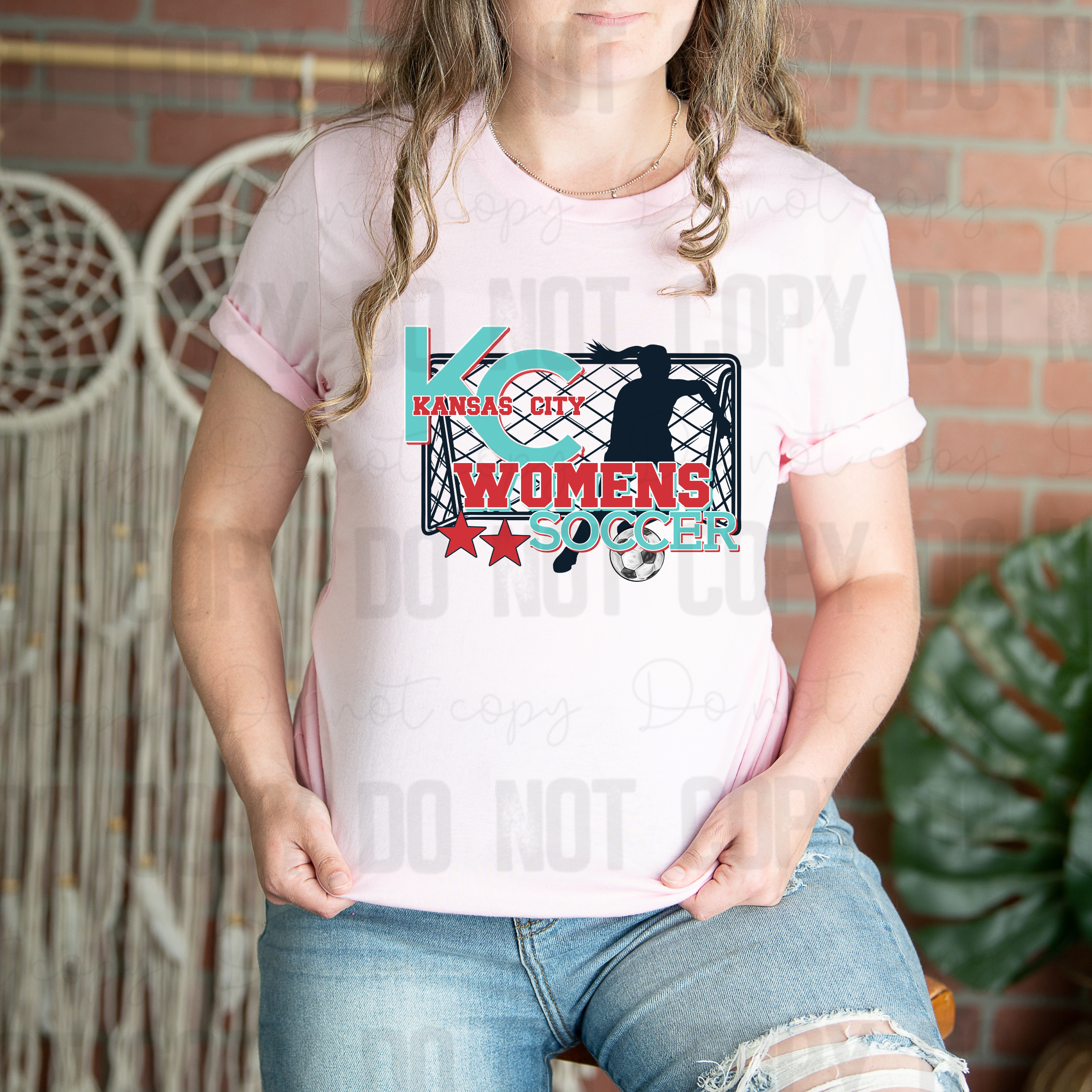 30-235 Kansas City Women's Soccer PGB KC Completed Tee