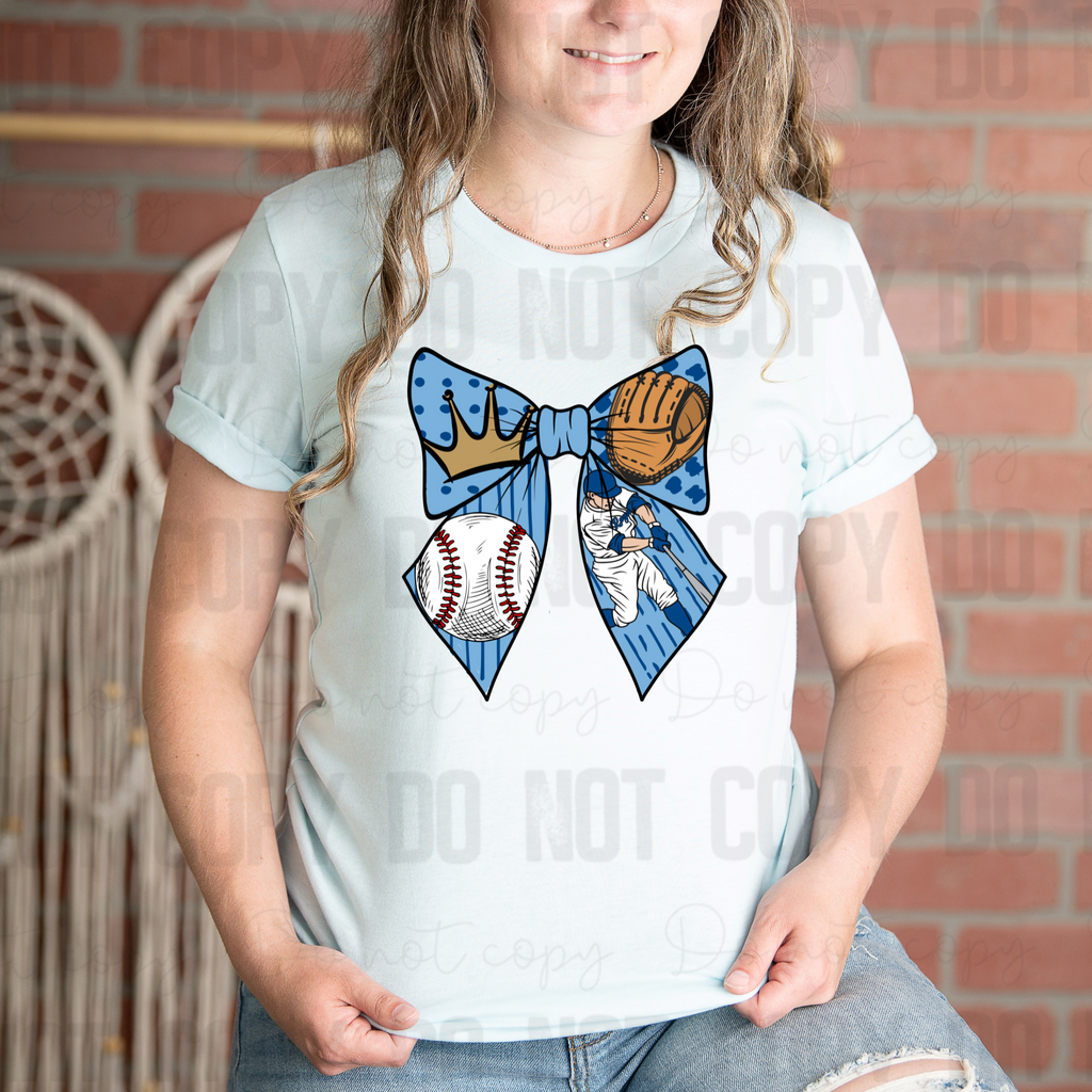 30-237 Kansas City Baseball Bow PGB KC Completed Tee