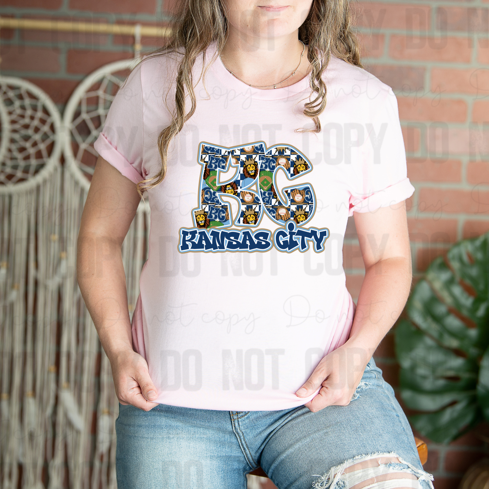 30-281 Kansas City Baseball Graffiti Completed Tee