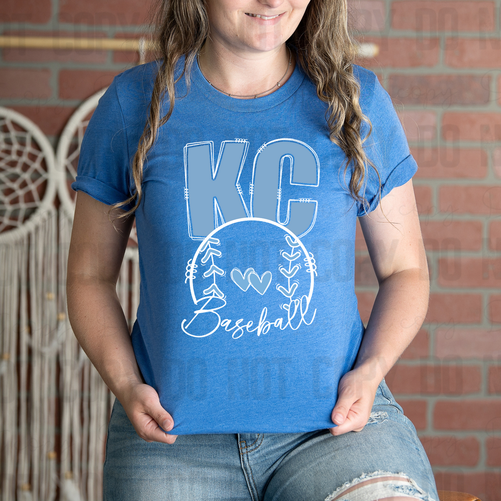 30-284 Kansas City Baseball Completed Tee