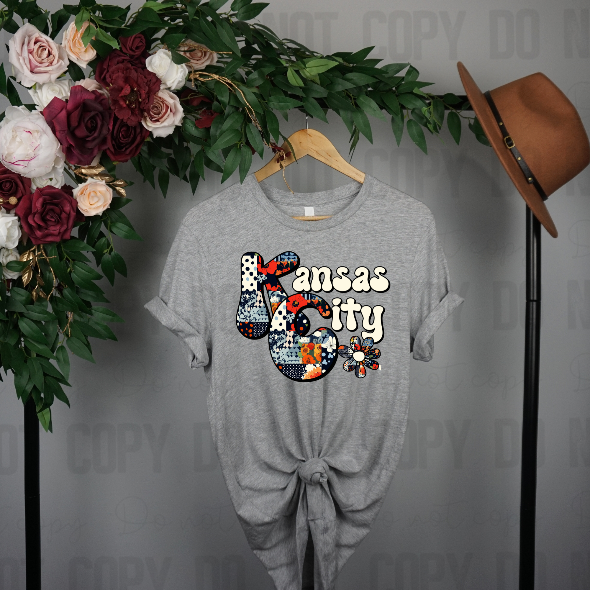30-293 Kansas City Retro Floral Completed Tee
