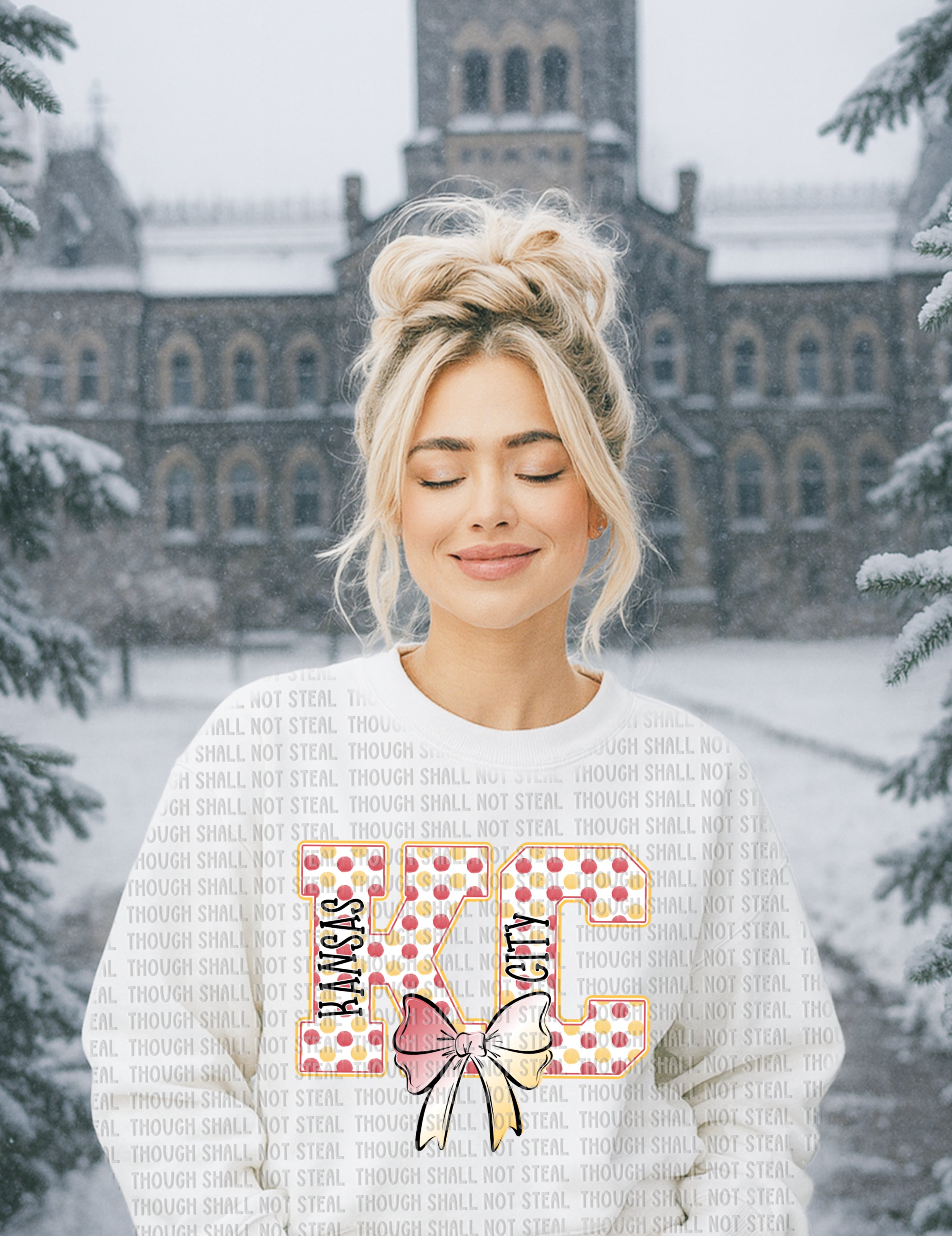 30-371 Kansas City Polka Initials DTF TRANSFER ONLY