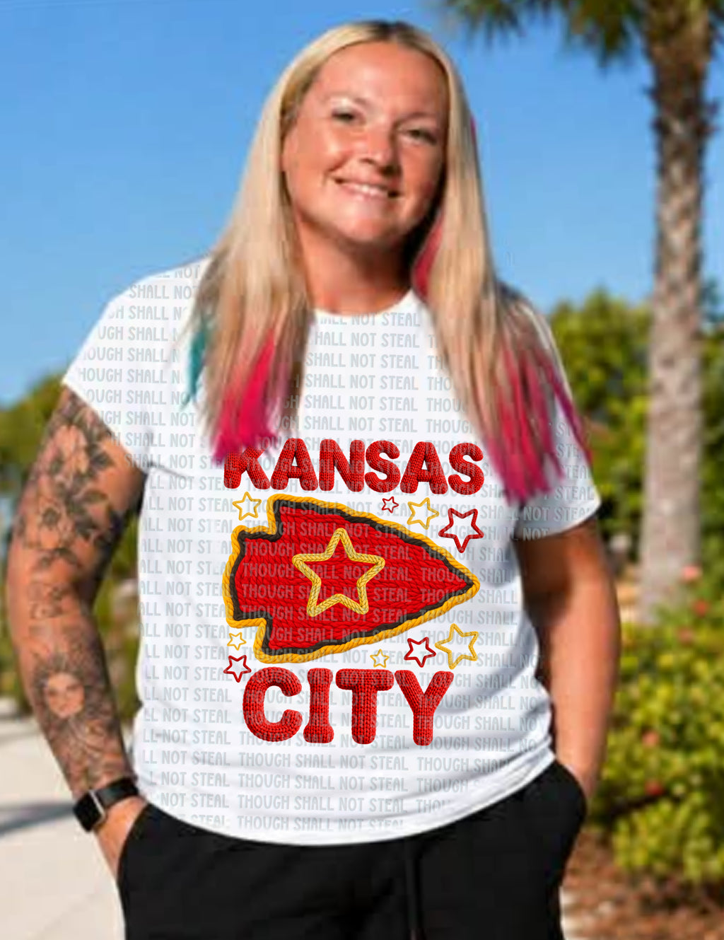 30-388 Kansas City - Yarn Mascots Completed Tee
