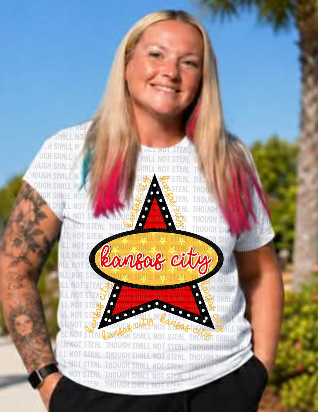 30-392 Kansas City - Retro Triangle Logo Completed Tee