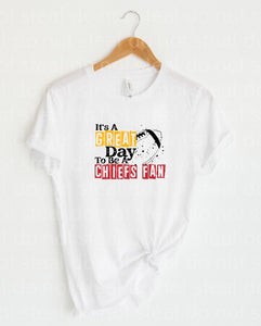 30-47 Its A Great Day To Be A Fan Black Completed Tee